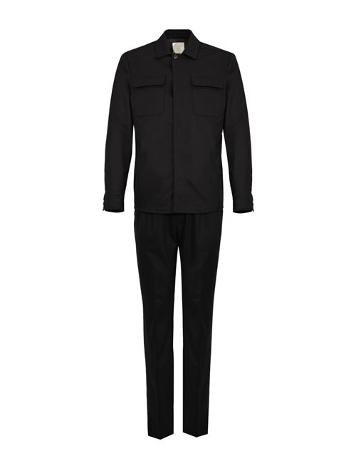 Completo in flanella di lana Blu Eleventy | L70ABUL01 TES0H02711